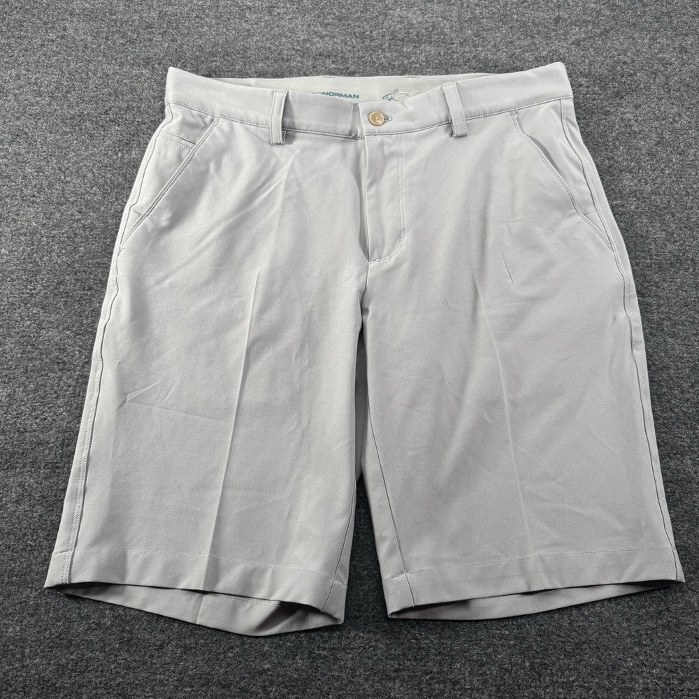 Greg Norman Shorts Mens 32‎ Gray ML75 Microlux PlayDry Golf Performance EUC